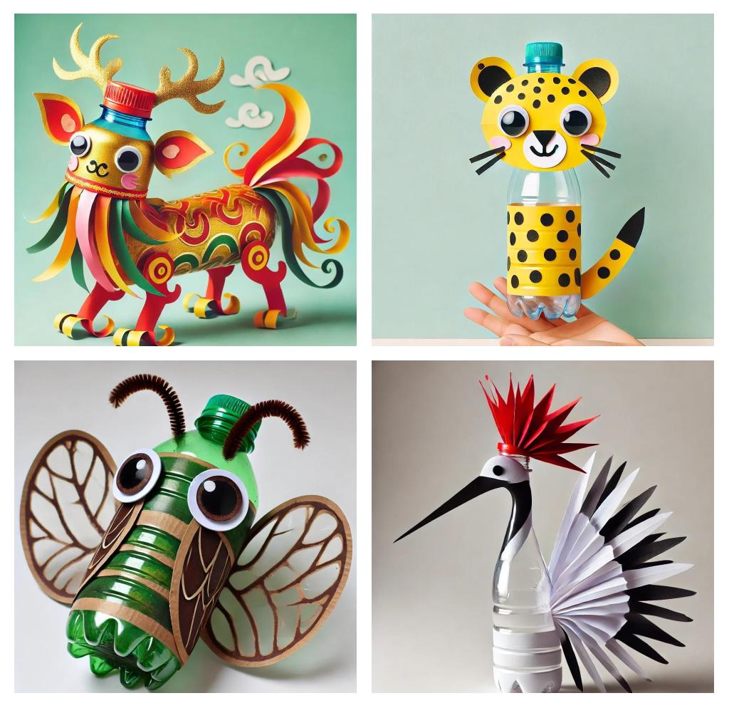 塑料瓶變動物樂園!